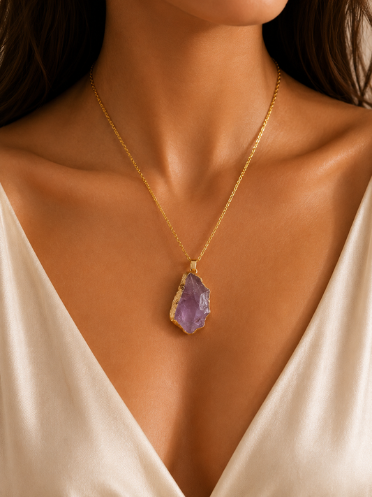 Aurora Raw Amethyst Necklace