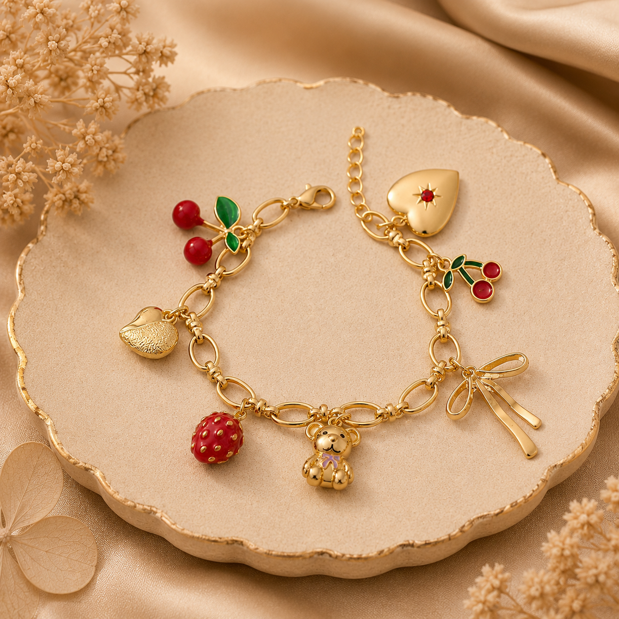 Cherry Charm Bracelet
