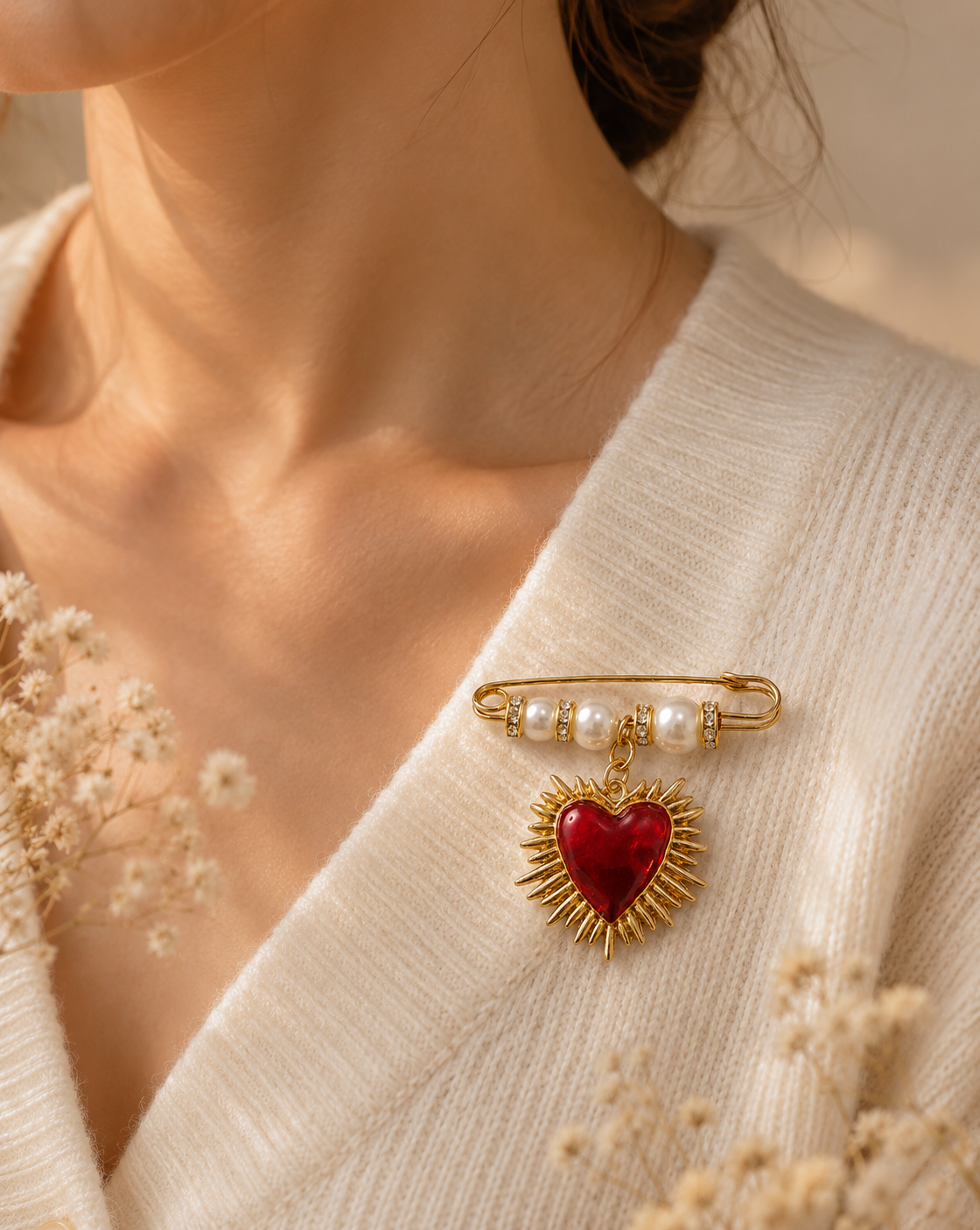 Sacred Heart Brooch